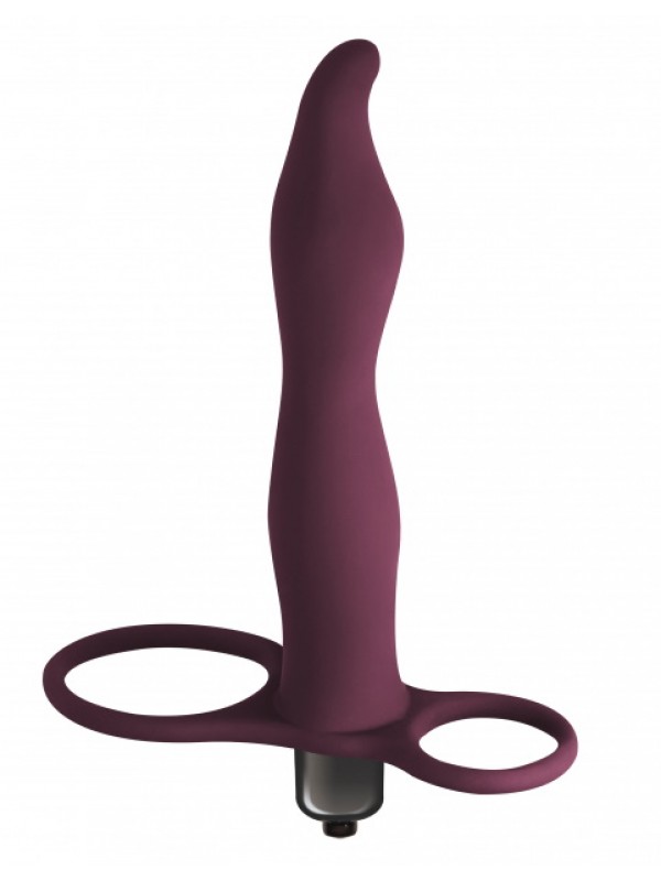 Вибронасадка для двойного проникновения Pure Passion Jungle Bunny, бордовый 1202-02lola - Lola Toys - Для двойного проникновения - Купить
