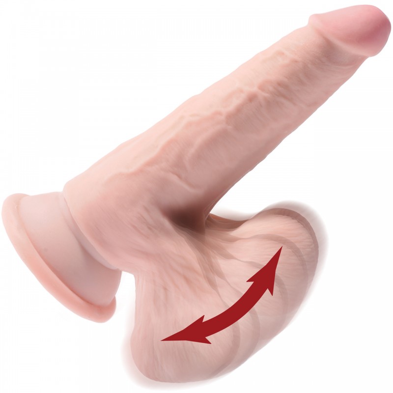 Фаллоимитатор С Подвижной Мошонкой
