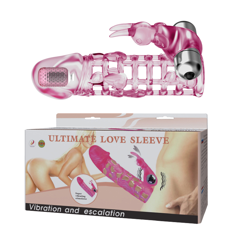 Насадка на фаллос с вибратором Ultimate Love Sleeve Baile BI-026201 - Baile - Насадки на Член - Купить