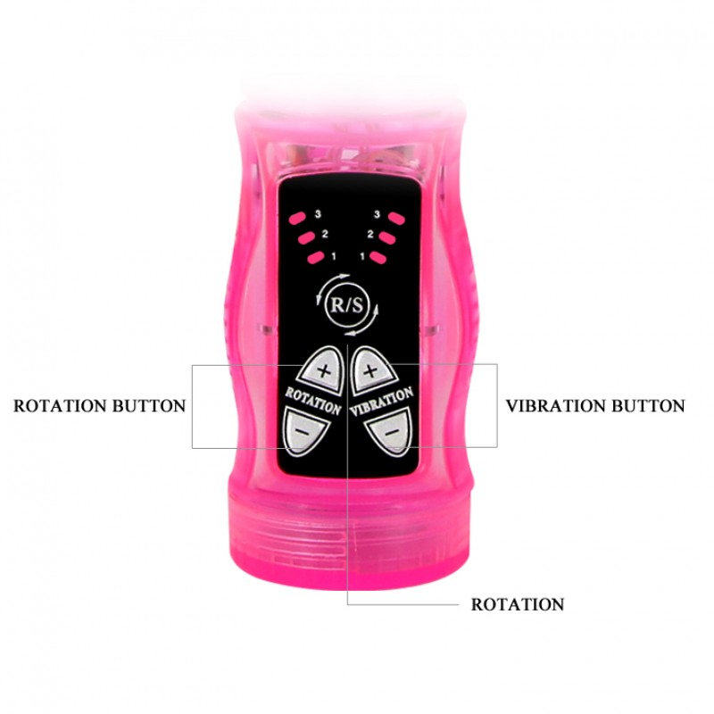 Фрикционный вибратор-кролик с ротацией Baile Fascination, розовый BW-063003 - Baile - Вибраторы-кролики - Купить