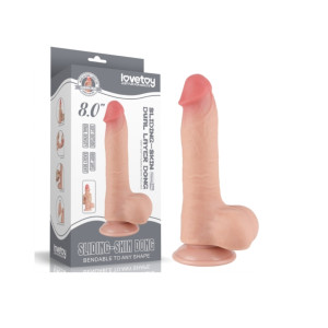Реалистичный фаллоимитатор с эффектом двойной кожи Sliding-Skin Dual Layer Dong L-.20 см, d-3.9 см