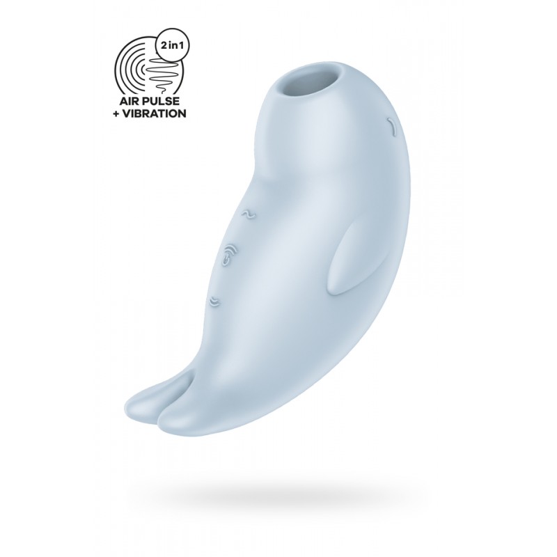 Вакуумный стимулятор клитора Satisfyer Seal You Soon, силикон, голубой