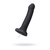 Ремневой нереалистичный семяизвергающий страпон Strap-on-me, L, силикон, черный, 19,6 см