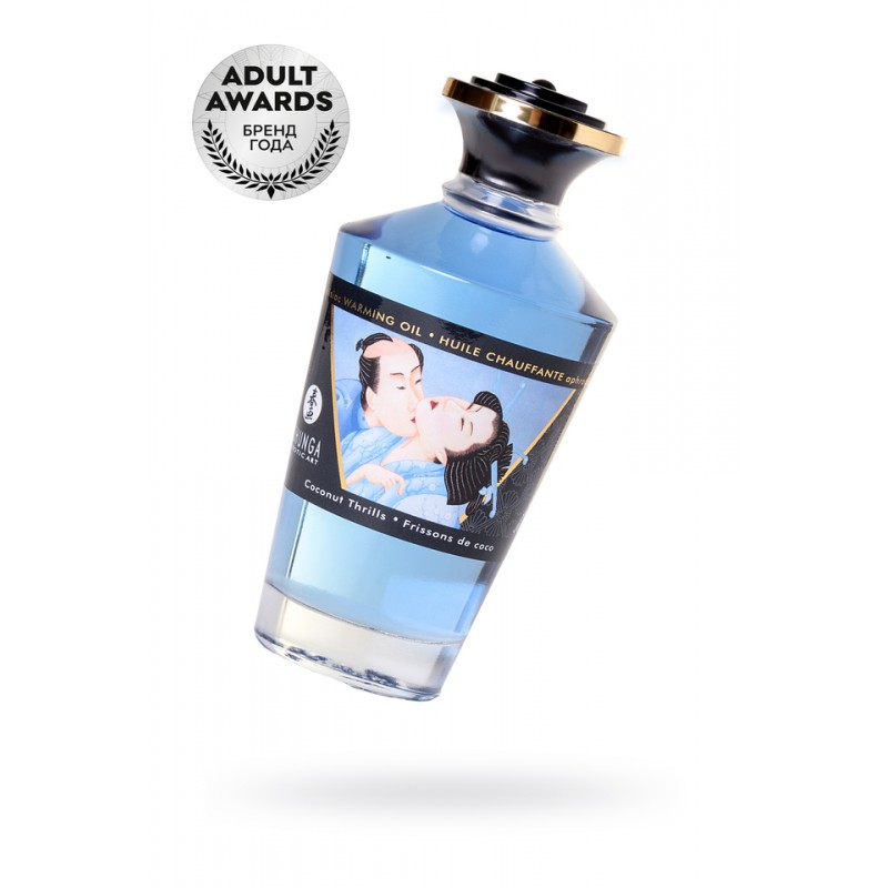 Масло для массажа Shunga Coconut Thrills, разогревающее, с ароматом кокоса, 100 мл