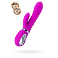 Вибратор с клиторальным стимулятором JOS JOLY, с WOW-режимом, силикон, фуксия, 19,6 см