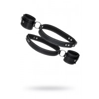 Бондажная система Pecado BDSM, для фиксации рук к ногам, натуральная кожа, черная