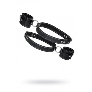 Бондажная система Pecado BDSM, для фиксации рук к ногам, натуральная кожа, черная