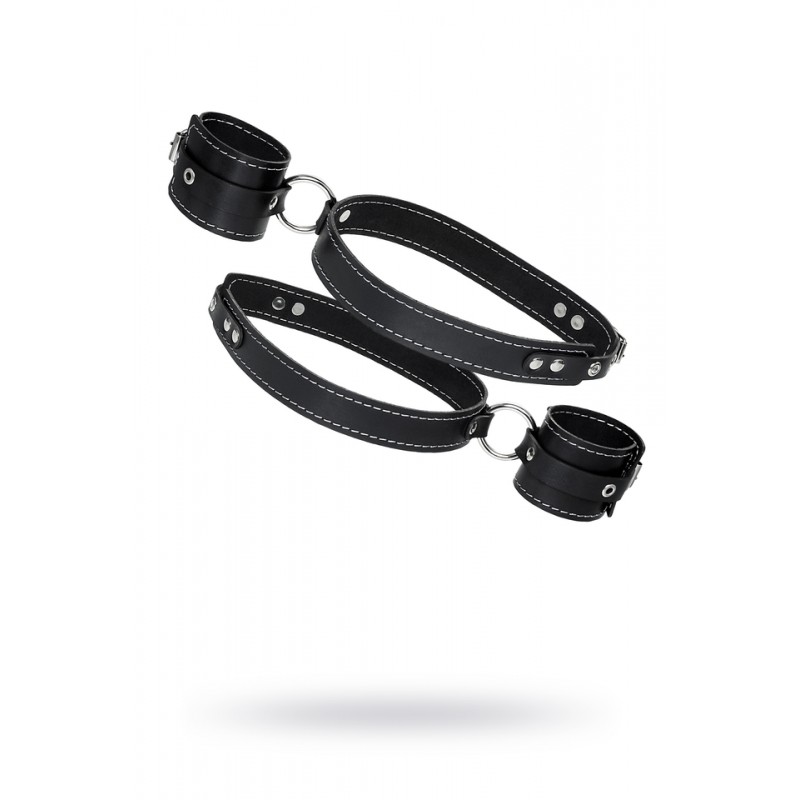 Бондажная система Pecado BDSM, для фиксации рук к ногам, натуральная кожа, черная