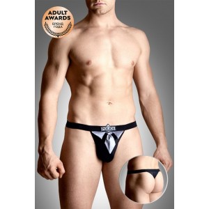 Стринги мужские SoftLine Collection Police, черный, S/L