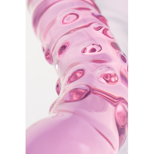 Двусторонний фаллоимитатор Sexus Glass, стекло, розовый, 20,5 см