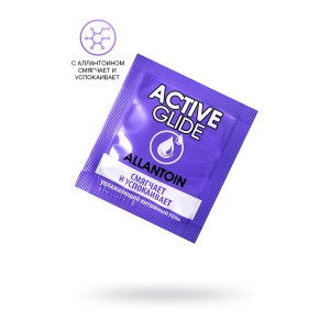 Увлажняющий интимный гель ACTIVE GLIDE ALLANTOIN, 3г по 20шт в упаковке (иной угол)