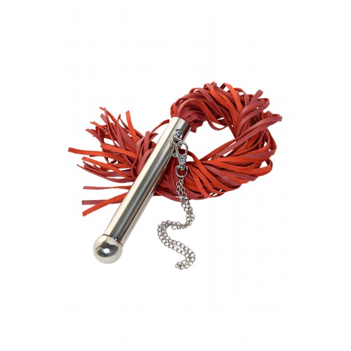 Плеть TOYFA Theatre кожаная красная ,70 см