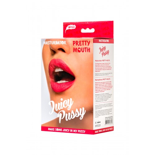 Мастурбатор реалистичный TOYFA Juicy Pussy Pretty Mouth, рот и вагина, SoftSkin, телесный,17 см
