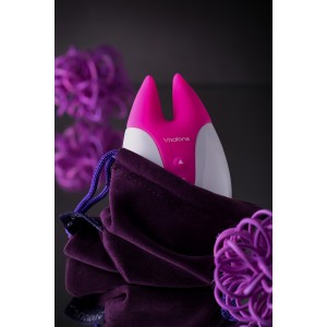 Вибромассажер Nalone FI FI, Силикон, Розовый, 9,2 см (иной угол)