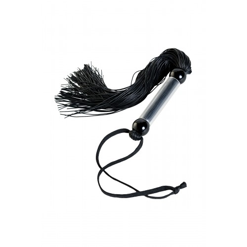 Флоггер TOYFA Theatre  с резиновыми хвостами,чёрный ,26 см