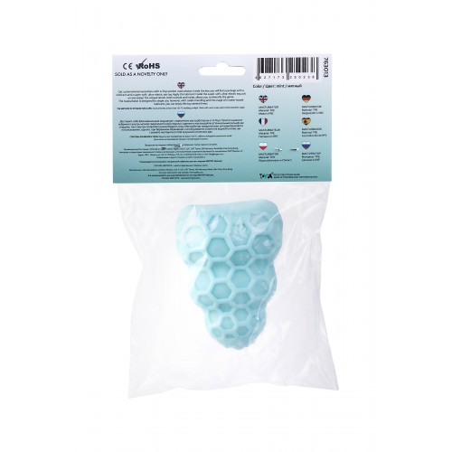 Мастурбатор A-Toys Flaff, TPE, бирюзовый, 8см, Ø 2,9 см