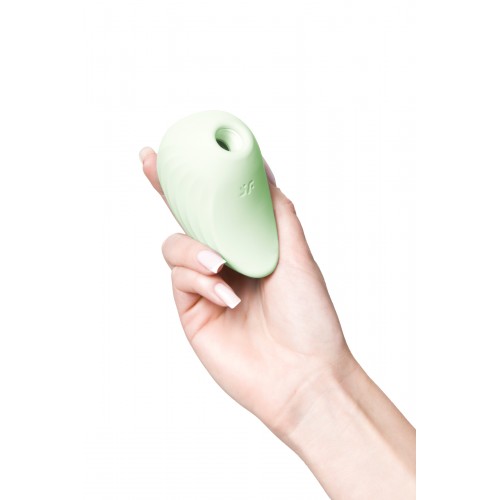 Вакуум-волновой бесконтактный стимулятор клитора Satisfyer Pearl Diver, силикон, зеленый