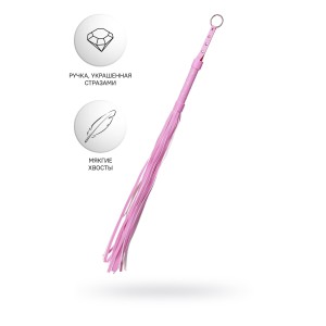 Флоггер Anonymo #0006, PU кожа, розовый, 64 см (иной угол)