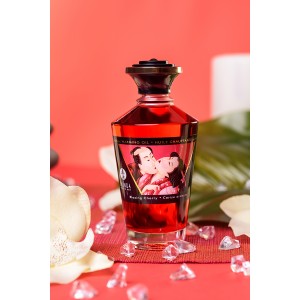 Масло для массажа Shunga Blazing Cherry, разогревающее, с ароматом вишни, 100 мл (иной угол)