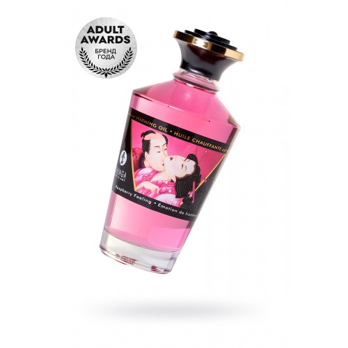 Масло для массажа Shunga Raspberry Feeling, разогревающее, с ароматом малины, 100 мл