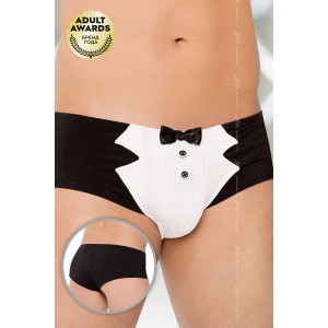 Шорты мужские Официант SoftLine Collection, черно-белый, M (иной угол)