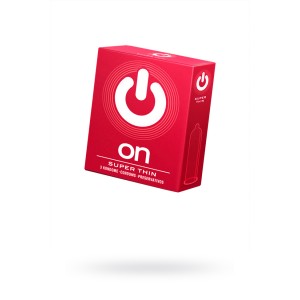 Презервативы ON) Super Thin №3 - супер тонкие (ширина 54mm) (иной угол)