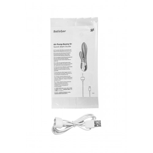 Нереалистичный вибратор Satisfyer Air Pump Bunny 5, силикон, зеленый, 15 см.