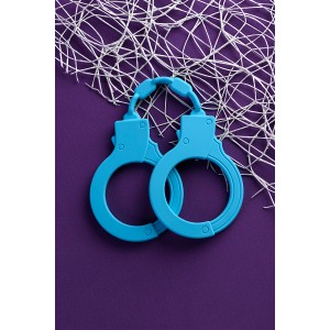 Силиконовые наручники A-Toys by TOYFA, силикон, голубые, 33 см (иной угол)