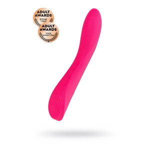 Нереалистичный вибратор JOS Twig, 5 режимов вибрации, силикон, розовый, 20,5 см, Ø 3,4 см (иной угол)