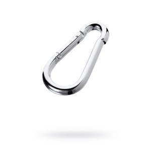 Карабин, TOYFA Metal, металл, серебристый, 8 см (иной угол)