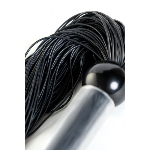 Флоггер TOYFA Theatre  с резиновыми хвостами,чёрный ,26 см