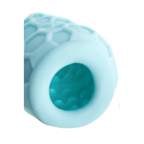 Мастурбатор A-Toys Flaff, TPE, бирюзовый, 8см, Ø 2,9 см