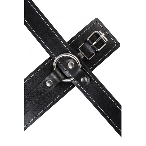 Бондажная система Pecado BDSM, для фиксации рук к ногам, натуральная кожа, черная