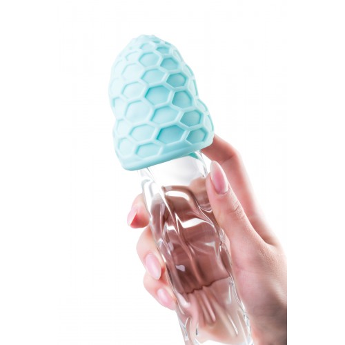 Мастурбатор A-Toys Flaff, TPE, бирюзовый, 8см, Ø 2,9 см