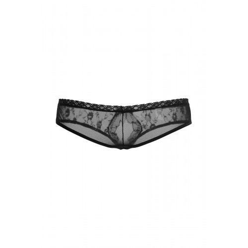 Трусики кружевные открытые SoftLine Collection, черный, M/L