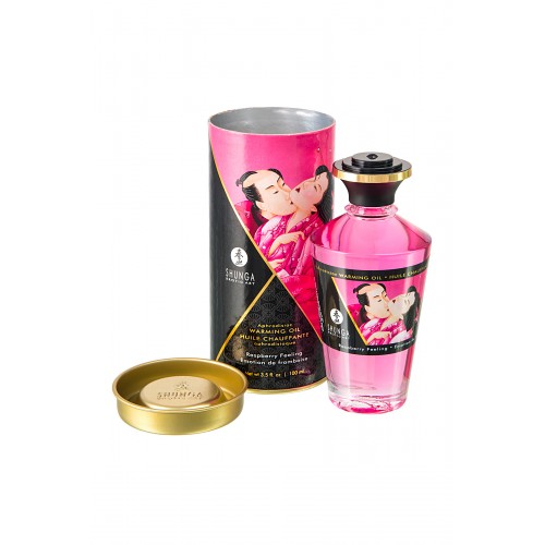 Масло для массажа Shunga Raspberry Feeling, разогревающее, с ароматом малины, 100 мл