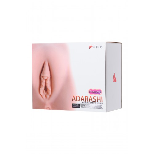 Мастурбатор реалистичный KOKOS Adarashi 2 c двойным слоем, TPR, телесный, 20 см