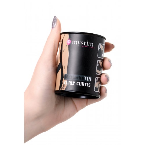 Мастурбатор MasturbaTIN Curly Curtis, TPE, белый, 4.5 см
