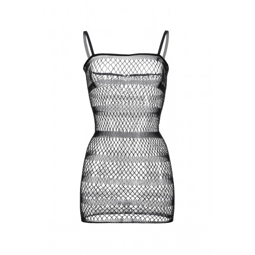 Платье-сетка Candy Girl Precious с полосками, черное, OS