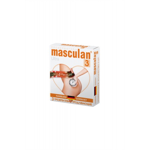 Презервативы Masculan Ultra 3, 3 шт. Продлевающие (Long Pleasure)