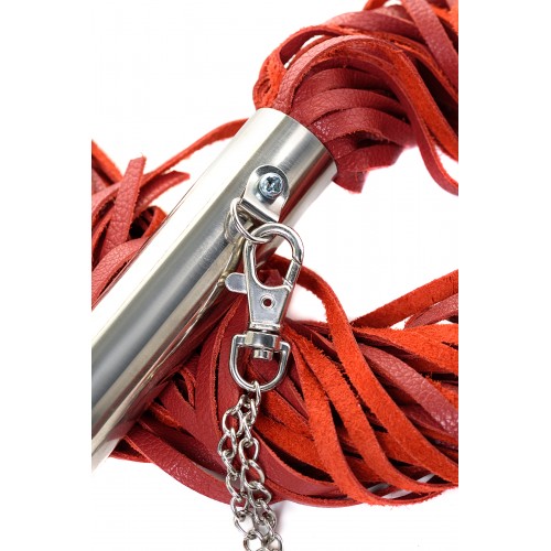 Плеть TOYFA Theatre кожаная красная ,70 см