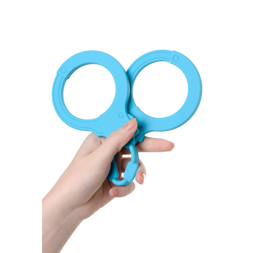 Силиконовые наручники A-Toys by TOYFA, силикон, голубые, 33 см