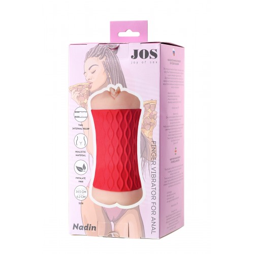 Мастурбатор двусторонний JOS NADIN, TPR, телесный, 14,5 см