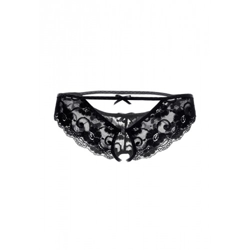 Эротические трусики Erolanta Lingerie Collection, кружевные, черные (50-52)