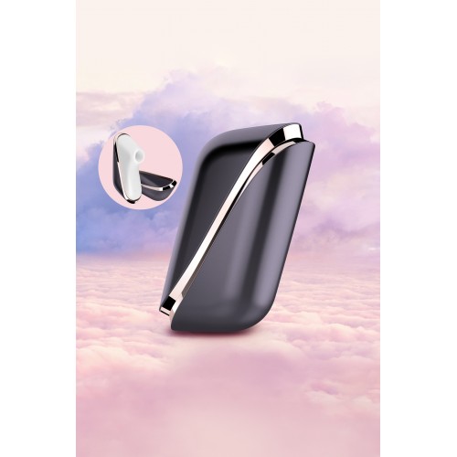 Вакуум-волновой бесконтактный стимулятор клитора Satisfyer Pro Traveler, силикон, черный, 9,5 см.