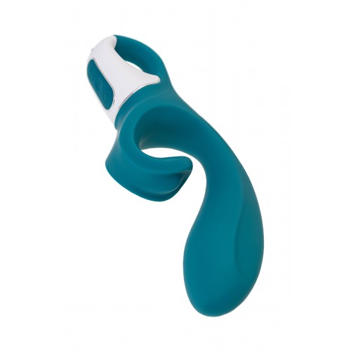 Нереалистичный вибратор Satisfyer Hug me, силикон, синий