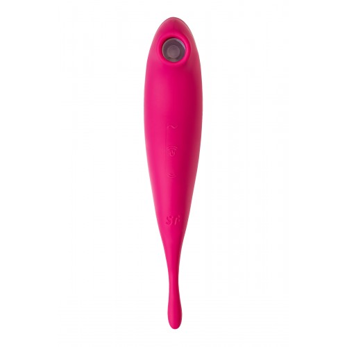 Вакуум-волновой бесконтактный стимулятор клитора Satisfyer Twirling Pro, силикон, красный