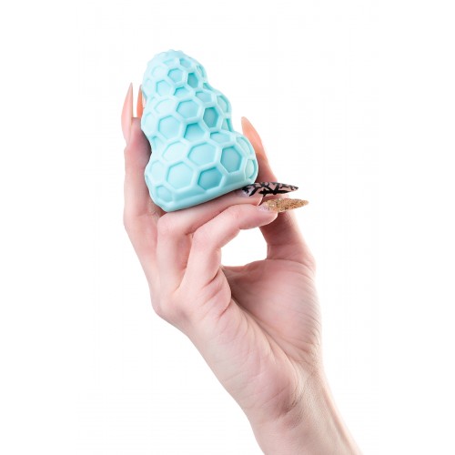 Мастурбатор A-Toys Flaff, TPE, бирюзовый, 8см, Ø 2,9 см