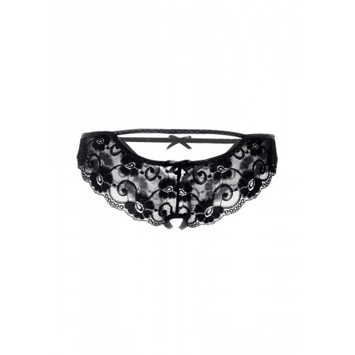 Эротические трусики Erolanta Lingerie Collection, кружевные, черные (50-52)