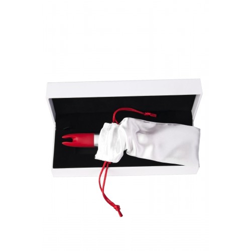 Вибратор клиторальный 4Gb USB памяти, 7 режимов вибрации, красный